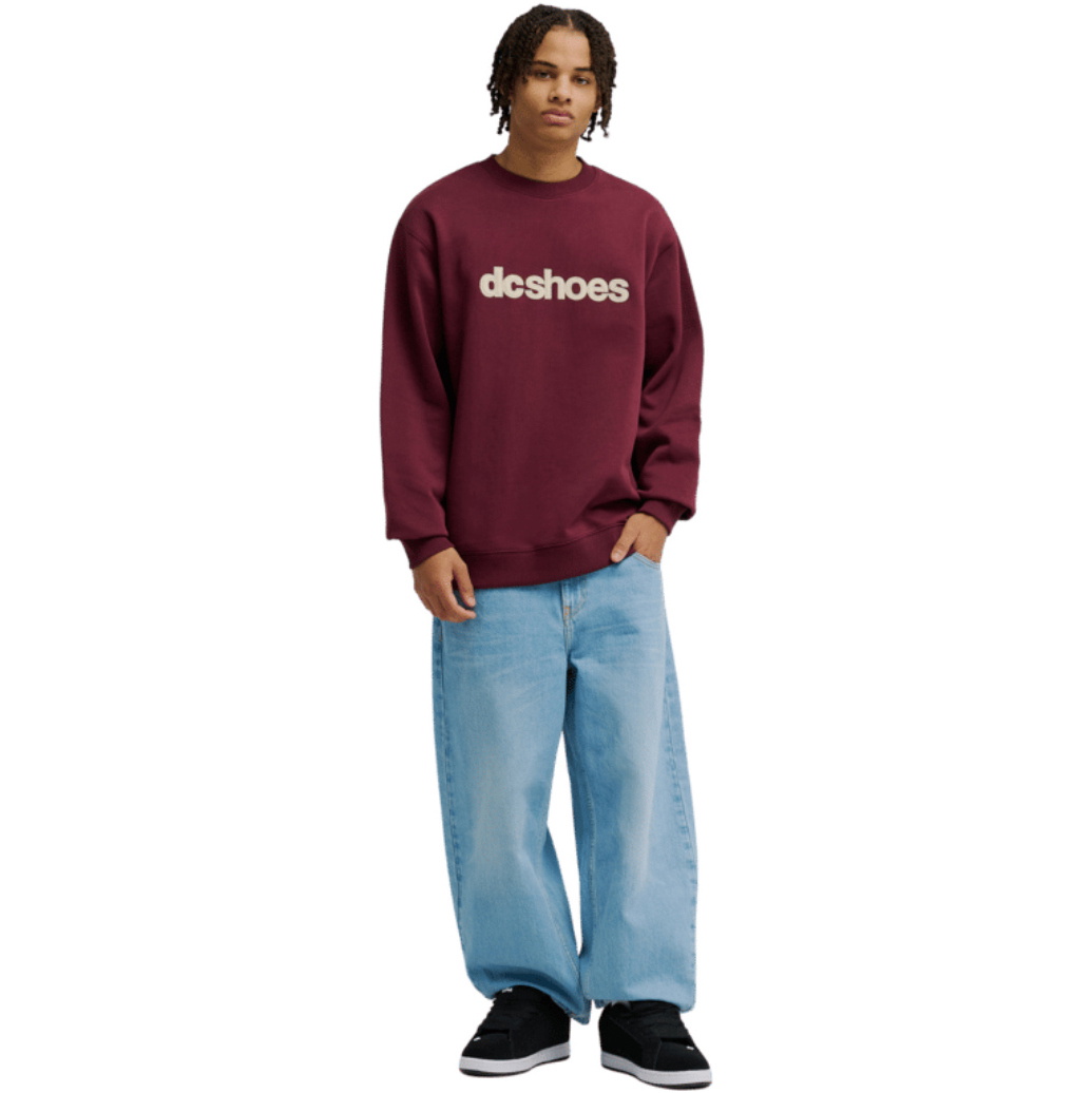 2026 DC Shoes Mens DC Spot Crew Sweatshirt EDYFT03581 - Fig
